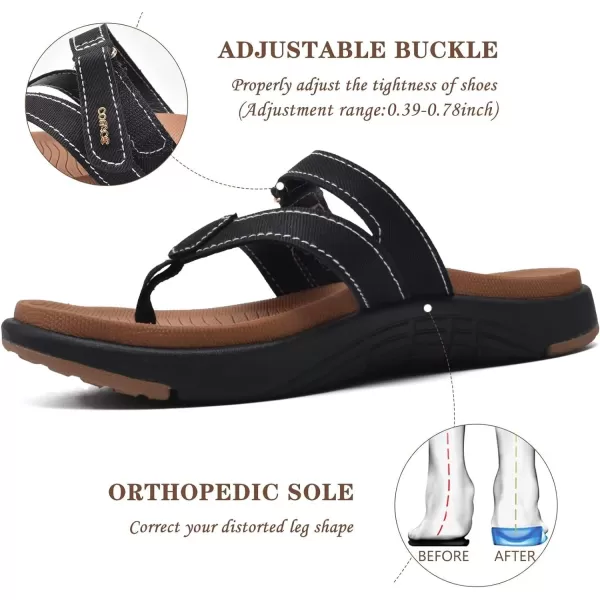 COFACE Womens Fashion Orthotic Flip Flops Ladies Slip On Lightweight Athletic Yoga Mat Cushion Thong Sandals With Comfortable Plantar Fasciitis Arch Support