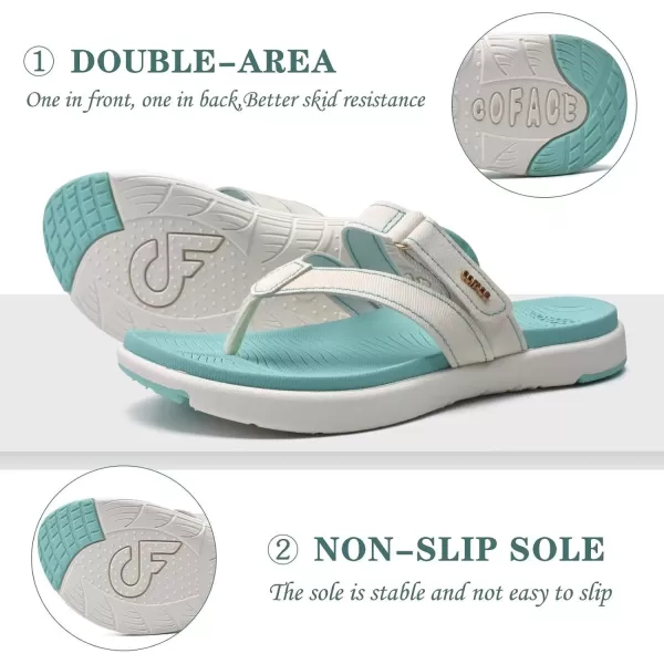 COFACE Womens Fashion Orthotic Flip Flops Ladies Slip On Lightweight Athletic Yoga Mat Cushion Thong Sandals With Comfortable Plantar Fasciitis Arch Support