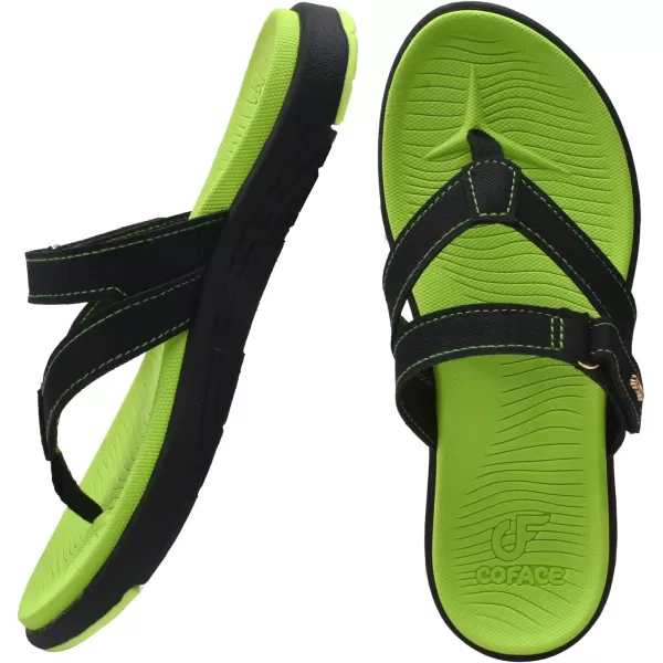 COFACE Womens Fashion Orthotic Flip Flops Ladies Slip On Lightweight Athletic Yoga Mat Cushion Thong Sandals With Comfortable Plantar Fasciitis Arch Support