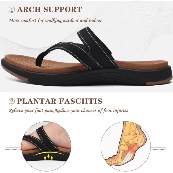 COFACE Womens Fashion Orthotic Flip Flops Ladies Slip On Lightweight Athletic Yoga Mat Cushion Thong Sandals With Comfortable Plantar Fasciitis Arch Support