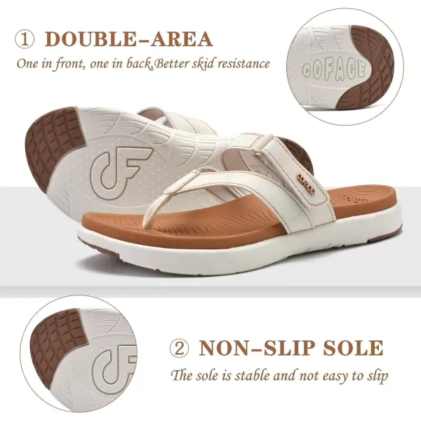 COFACE Womens Fashion Orthotic Flip Flops Ladies Slip On Lightweight Athletic Yoga Mat Cushion Thong Sandals With Comfortable Plantar Fasciitis Arch Support