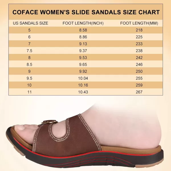 COFACE Womens Orthotic Slides Comfort Plantar Fasciitis Arch Support Slip on Flat Sandals Ladies Soft Cushion Fashion Yoga Mat Slippers With Adjustable Straps