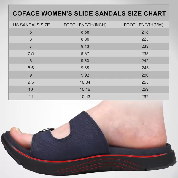 COFACE Womens Orthotic Slides Comfort Plantar Fasciitis Arch Support Slip on Flat Sandals Ladies Soft Cushion Fashion Yoga Mat Slippers With Adjustable Straps