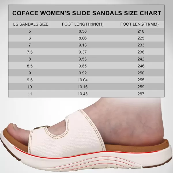 COFACE Womens Orthotic Slides Comfort Plantar Fasciitis Arch Support Slip on Flat Sandals Ladies Soft Cushion Fashion Yoga Mat Slippers With Adjustable Straps