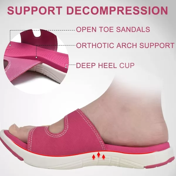 COFACE Womens Orthotic Slides Comfort Plantar Fasciitis Arch Support Slip on Flat Sandals Ladies Soft Cushion Fashion Yoga Mat Slippers With Adjustable Straps