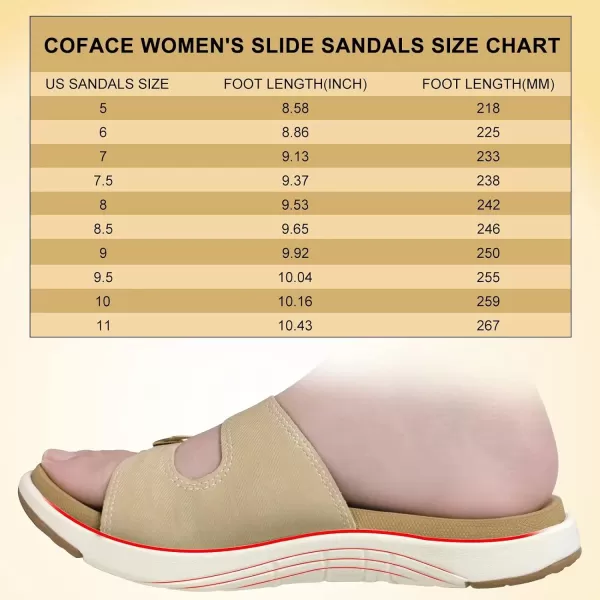 COFACE Womens Orthotic Slides Comfort Plantar Fasciitis Arch Support Slip on Flat Sandals Ladies Soft Cushion Fashion Yoga Mat Slippers With Adjustable Straps