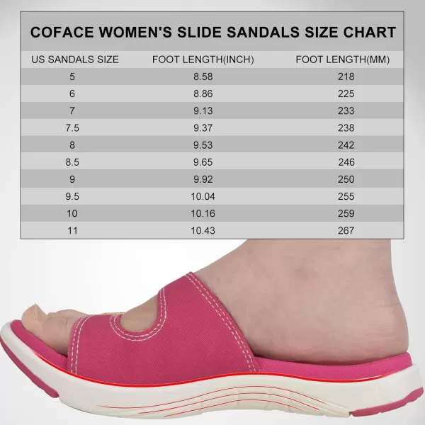 COFACE Womens Orthotic Slides Comfort Plantar Fasciitis Arch Support Slip on Flat Sandals Ladies Soft Cushion Fashion Yoga Mat Slippers With Adjustable Straps