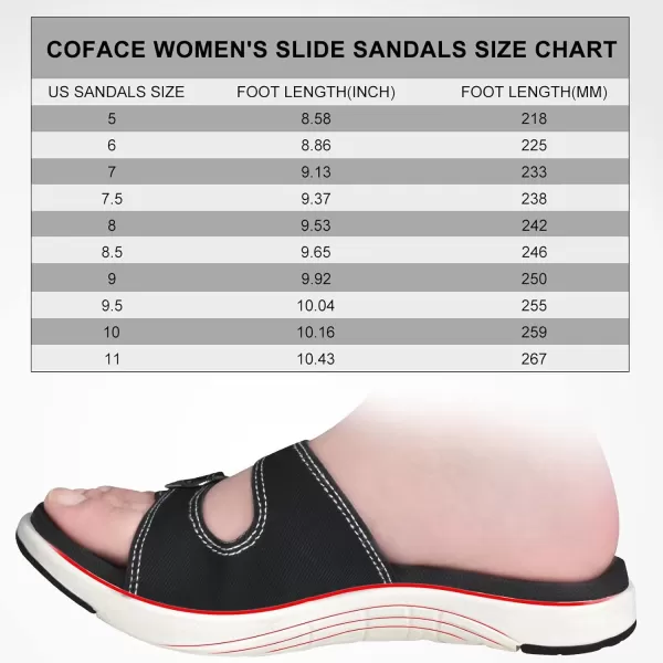COFACE Womens Orthotic Slides Comfort Plantar Fasciitis Arch Support Slip on Flat Sandals Ladies Soft Cushion Fashion Yoga Mat Slippers With Adjustable Straps
