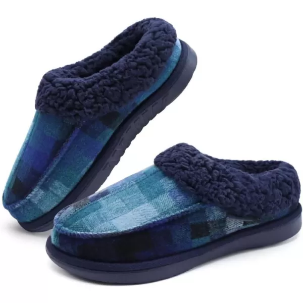 COFACE Mens Cozy Memory Foam Clog Slippers With Arch Support Explosive Suede Warm House Shoes Indoor Outdoor Slip On Rubber Sole Size 7-15)