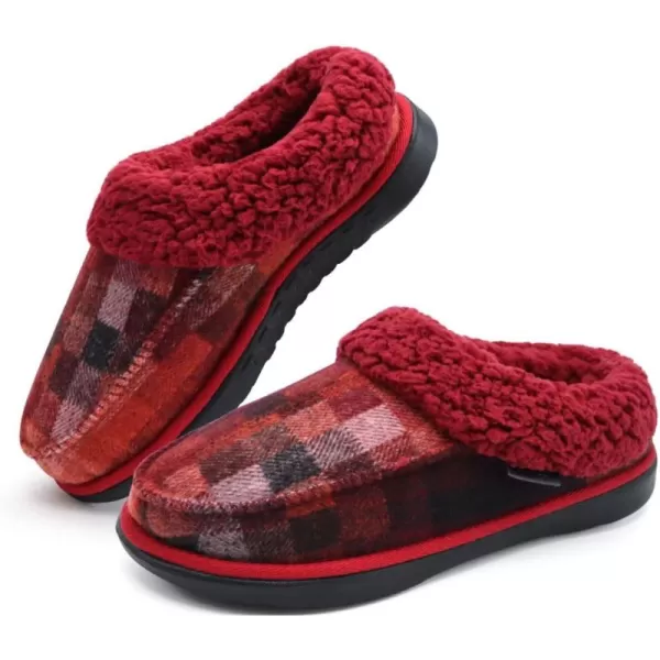 COFACE Mens Cozy Memory Foam Clog Slippers With Arch Support Explosive Suede Warm House Shoes Indoor Outdoor Slip On Rubber Sole Size 7-15)