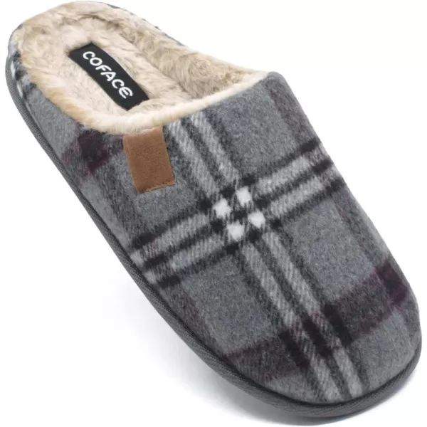 COFACE Unisex Mens Womens Cozy Memory Foam Scuff Slippers Casual Slip On Warm House Shoes Indoor/Outdoor Sandal Slippers With Arch Support Rubber Sole Size 4-15