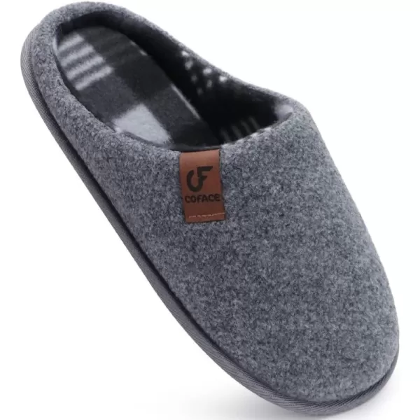 COFACE Unisex Mens Womens Cozy Memory Foam Scuff Slippers Casual Slip On Warm House Shoes Indoor/Outdoor Sandal Slippers With Arch Support Rubber Sole Size 4-15
