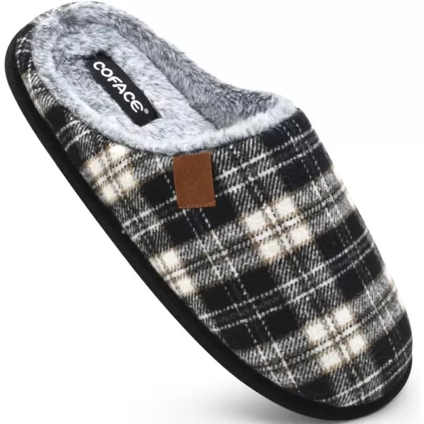 COFACE Unisex Mens Womens Cozy Memory Foam Scuff Slippers Casual Slip On Warm House Shoes Indoor/Outdoor Sandal Slippers With Arch Support Rubber Sole Size 4-15