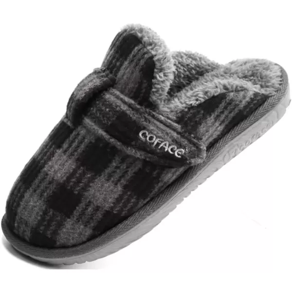 COFACE Unisex Mens Womens Cozy Memory Foam Scuff Slippers Casual Slip On Warm House Shoes Indoor/Outdoor Sandal Slippers With Arch Support Rubber Sole Size 4-15)