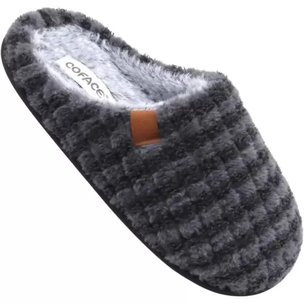 COFACE Unisex Mens Womens Cozy Memory Foam Scuff Slippers Casual Slip On Warm House Shoes Indoor/Outdoor Sandal Slippers With Arch Support Rubber Sole Size 4-15