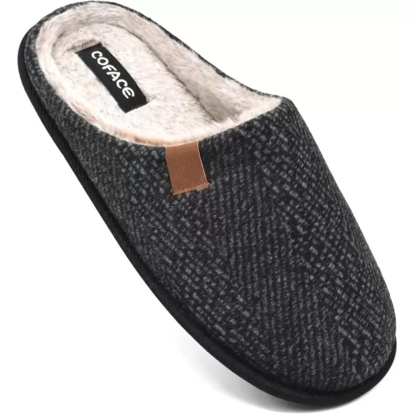 COFACE Unisex Mens Womens Cozy Memory Foam Scuff Slippers Casual Slip On Warm House Shoes Indoor/Outdoor Sandal Slippers With Arch Support Rubber Sole Size 4-15