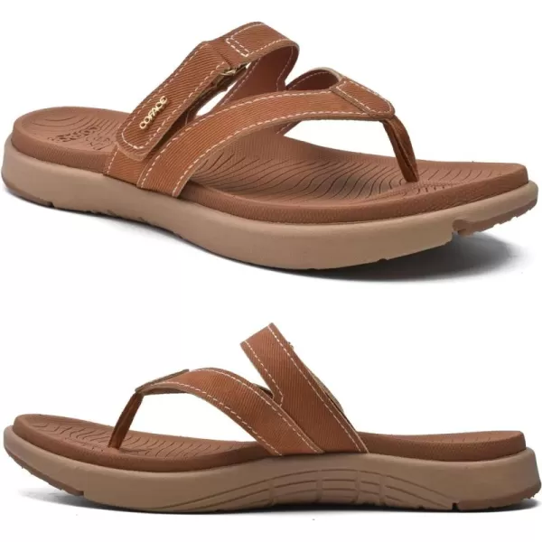 COFACE Womens Fashion Orthotic Flip Flops Ladies Slip On Lightweight Athletic Yoga Mat Cushion Thong Sandals With Comfortable Plantar Fasciitis Arch Support