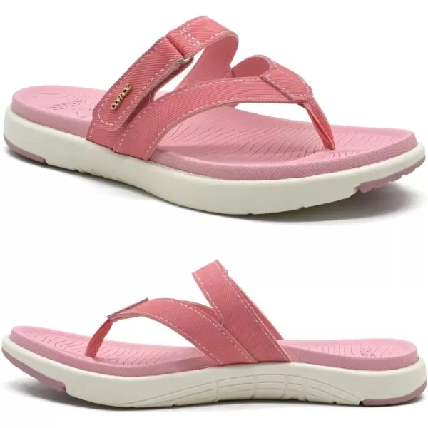 COFACE Womens Fashion Orthotic Flip Flops Ladies Slip On Lightweight Athletic Yoga Mat Cushion Thong Sandals With Comfortable Plantar Fasciitis Arch Support