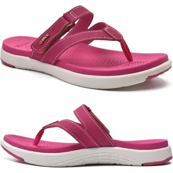 COFACE Womens Fashion Orthotic Flip Flops Ladies Slip On Lightweight Athletic Yoga Mat Cushion Thong Sandals With Comfortable Plantar Fasciitis Arch Support