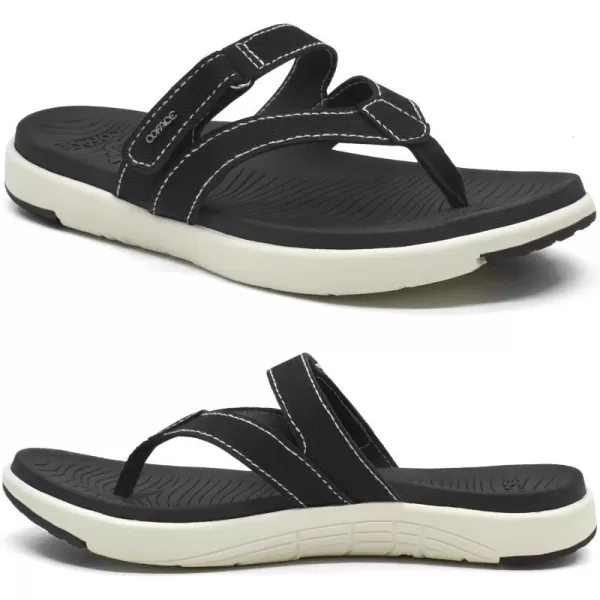 COFACE Womens Fashion Orthotic Flip Flops Ladies Slip On Lightweight Athletic Yoga Mat Cushion Thong Sandals With Comfortable Plantar Fasciitis Arch Support