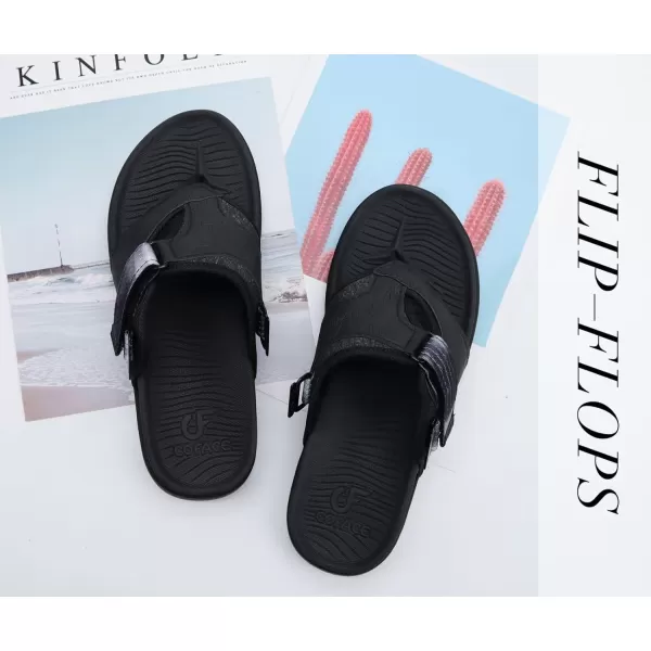 COFACE Flip Flops Sandals for Women Ladies Lightweight Athletic Soft Cushion Walking Sandals Orthotic Orthopedic Thong Sandals With Comfortable Arch Support Outdoor Beach Summer 