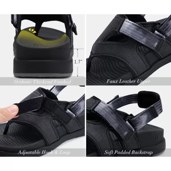COFACE Flip Flops Sandals for Women Ladies Lightweight Athletic Soft Cushion Walking Sandals Orthotic Orthopedic Thong Sandals With Comfortable Arch Support Outdoor Beach Summer 