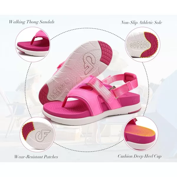 COFACE Flip Flops Sandals for Women Ladies Lightweight Athletic Soft Cushion Walking Sandals Orthotic Orthopedic Thong Sandals With Comfortable Arch Support Outdoor Beach Summer 