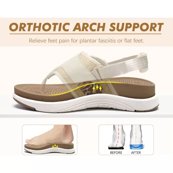 COFACE Flip Flops Sandals for Women Ladies Lightweight Athletic Soft Cushion Walking Sandals Orthotic Orthopedic Thong Sandals With Comfortable Arch Support Outdoor Beach Summer 