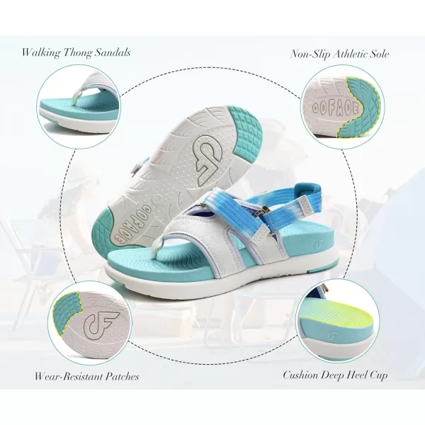 COFACE Flip Flops Sandals for Women Ladies Lightweight Athletic Soft Cushion Walking Sandals Orthotic Orthopedic Thong Sandals With Comfortable Arch Support Outdoor Beach Summer 