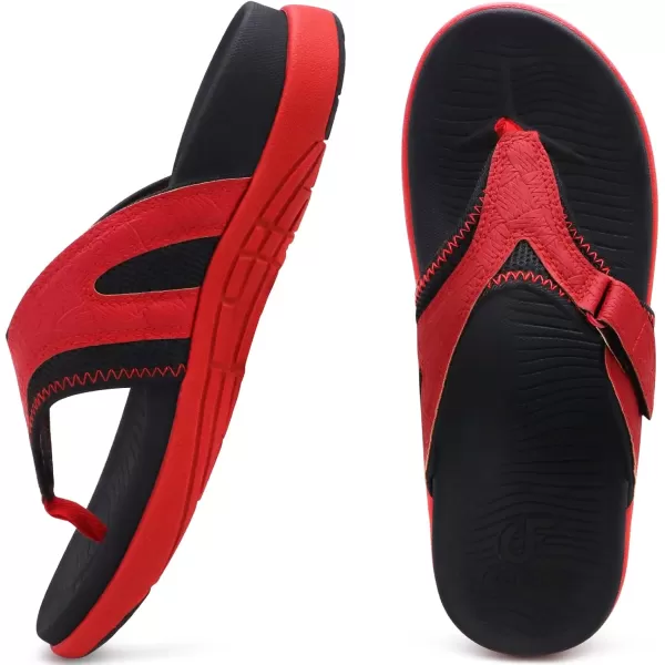 COFACE Mens Sandals with Arch Support Sport Recovery Beach Flip Flops for Men Outdoor Soft Thick Cushion Orthopedic Slides Sandal
