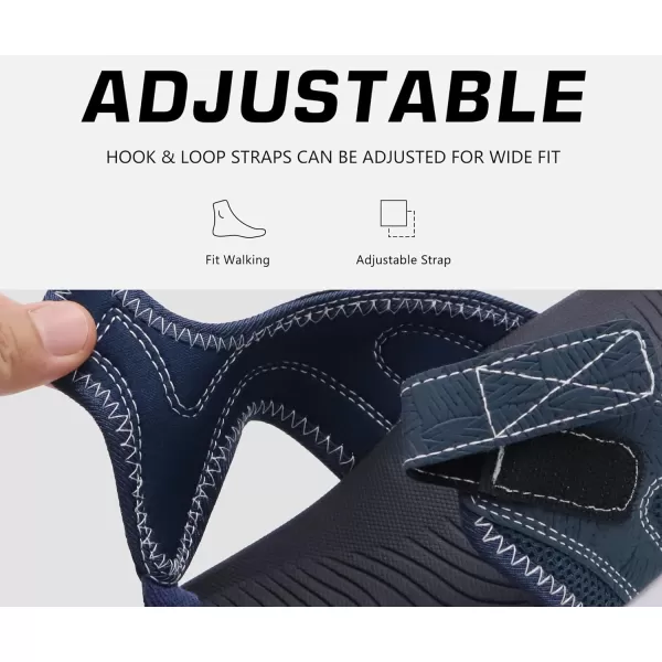 COFACE Mens Sandals with Arch Support Sport Recovery Beach Flip Flops for Men Outdoor Soft Thick Cushion Orthopedic Slides Sandal