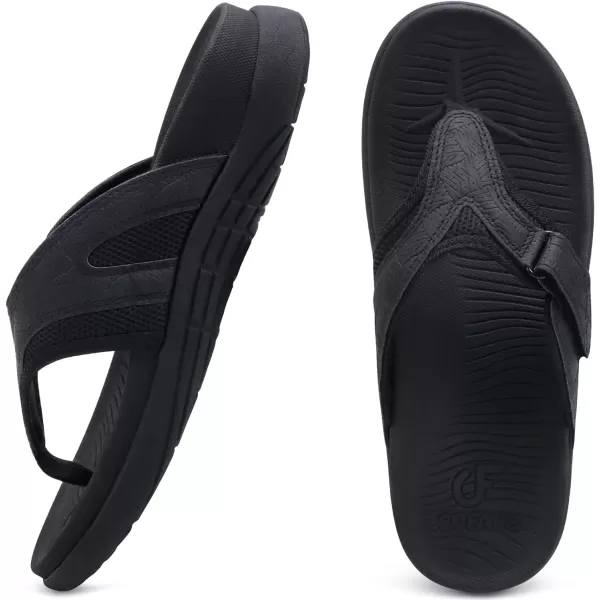 COFACE Mens Sandals with Arch Support Sport Recovery Beach Flip Flops for Men Outdoor Soft Thick Cushion Orthopedic Slides Sandal