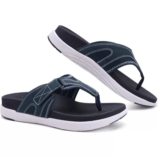 COFACE Mens Sandals with Arch Support Sport Recovery Beach Flip Flops for Men Outdoor Soft Thick Cushion Orthopedic Slides Sandal