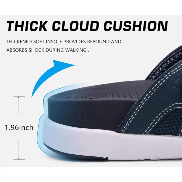 COFACE Mens Sandals with Arch Support Sport Recovery Beach Flip Flops for Men Outdoor Soft Thick Cushion Orthopedic Slides Sandal