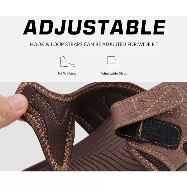 COFACE Mens Sandals with Arch Support Sport Recovery Beach Flip Flops for Men Outdoor Soft Thick Cushion Orthopedic Slides Sandal