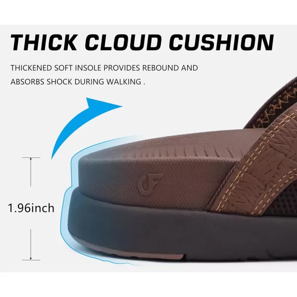 COFACE Mens Sandals with Arch Support Sport Recovery Beach Flip Flops for Men Outdoor Soft Thick Cushion Orthopedic Slides Sandal