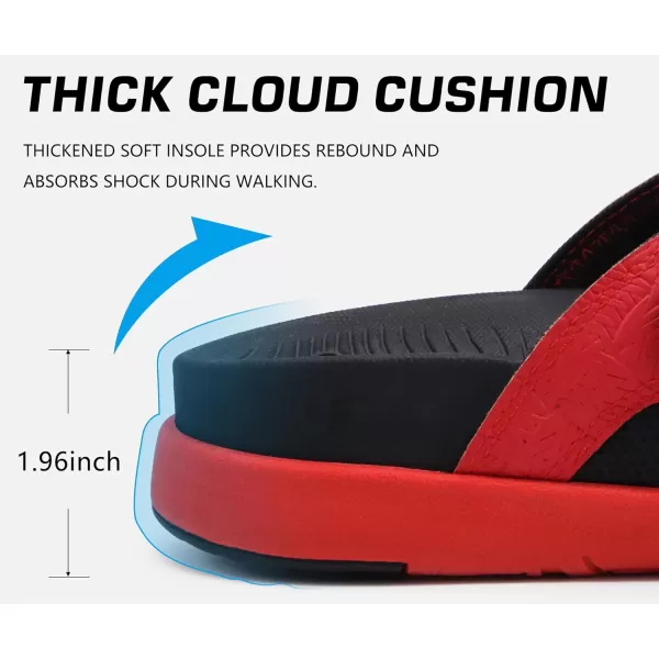 COFACE Mens Sandals with Arch Support Sport Recovery Beach Flip Flops for Men Outdoor Soft Thick Cushion Orthopedic Slides Sandal