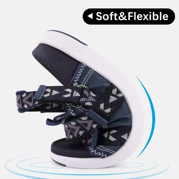 COFACE Mens Sport Beach Sandals with Arch Support Open Toe Leather Hiking Sandals for Man Outdoor Walking Sandals Men Water Shoes