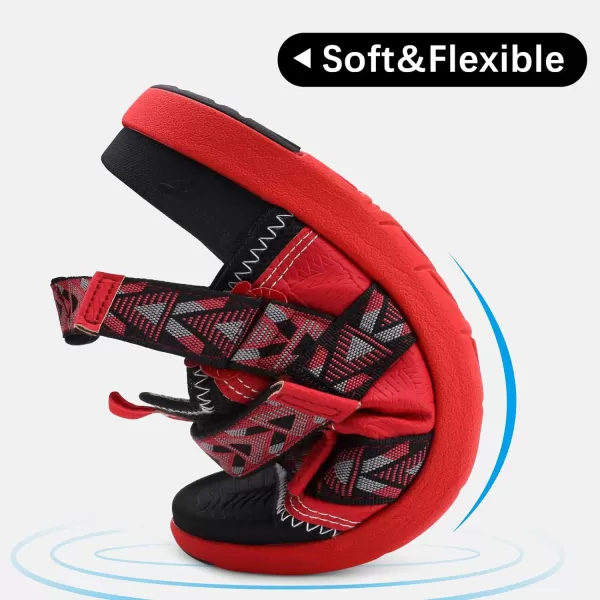 COFACE Mens Sport Beach Sandals with Arch Support Open Toe Leather Hiking Sandals for Man Outdoor Walking Sandals Men Water Shoes
