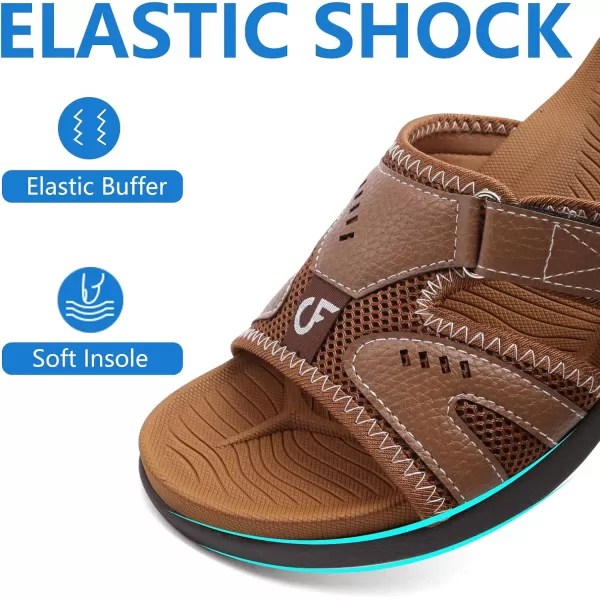 COFACE Mens Sport Recovery Sandals Plantar Fasciitis Soft Cushion Lightweight Orthotic Slides for Men