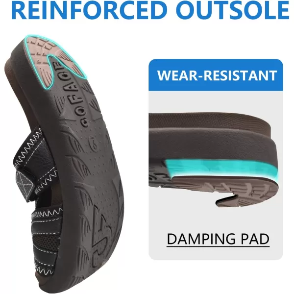 COFACE Mens Sport Recovery Sandals Plantar Fasciitis Soft Cushion Lightweight Orthotic Slides for Men