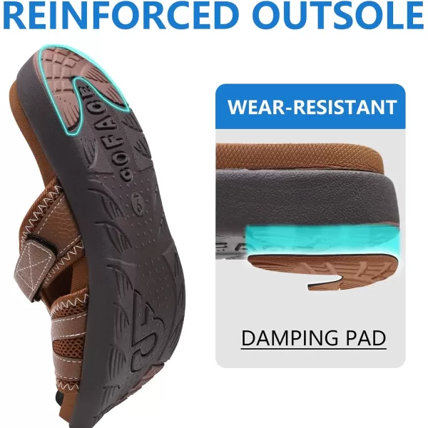 COFACE Mens Sport Recovery Sandals Plantar Fasciitis Soft Cushion Lightweight Orthotic Slides for Men