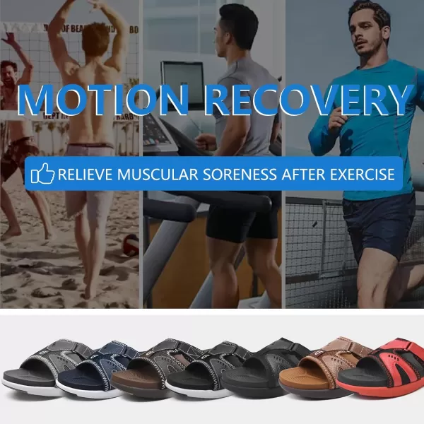 COFACE Mens Sport Recovery Sandals Plantar Fasciitis Soft Cushion Lightweight Orthotic Slides for Men