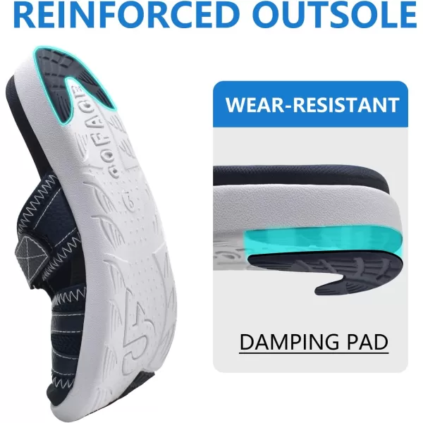 COFACE Mens Sport Recovery Sandals Plantar Fasciitis Soft Cushion Lightweight Orthotic Slides for Men