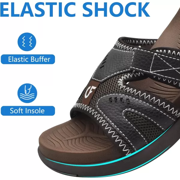 COFACE Mens Sport Recovery Sandals Plantar Fasciitis Soft Cushion Lightweight Orthotic Slides for Men