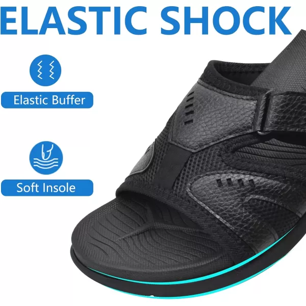 COFACE Mens Sport Recovery Sandals Plantar Fasciitis Soft Cushion Lightweight Orthotic Slides for Men