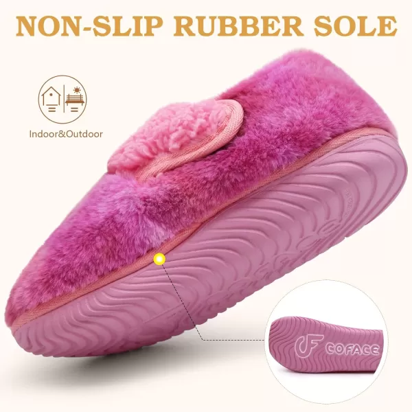 COFACE Women House Slippers Memory Foam Fluffy Slippers Ladies House Shoes Indoor Outdoor