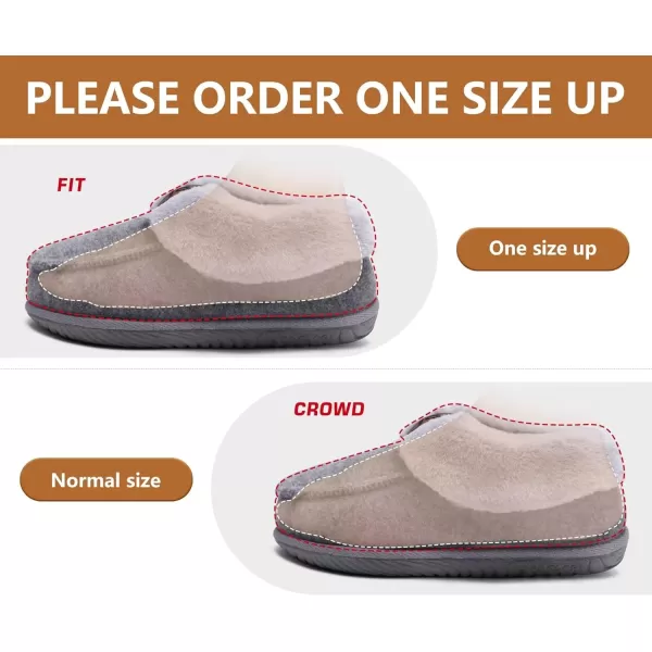 COFACE Women's Memory Foam House Slippers Arch Support Moccasin Winter Shoes Ladies Warm Fuzzy Faux Fur Collar With Indoor Outdoor Rubber Sole)