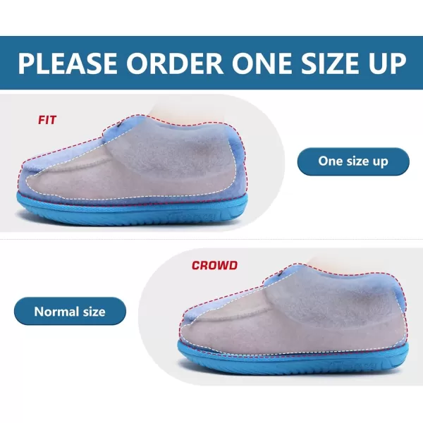 COFACE Women's Memory Foam House Slippers Arch Support Moccasin Winter Shoes Ladies Warm Fuzzy Faux Fur Collar With Indoor Outdoor Rubber Sole)