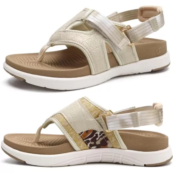 COFACE Flip Flops Sandals for Women Ladies Lightweight Athletic Soft Cushion Walking Sandals Orthotic Orthopedic Thong Sandals With Comfortable Arch Support Outdoor Beach Summer 
